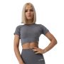 Damski Crop Top FLO Grey - GymBeam L