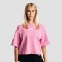 Damska koszulka Girls Club Boxy Pink - GymBeam M