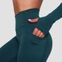 Damskie leginsy Ignite Dark Green - GymBeam S