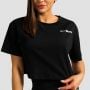 Damska koszulka Cropped Limitless Black - GymBeam S