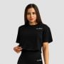 Damska koszulka Cropped Limitless Black - GymBeam S