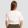 Damska koszulka Cropped Limitless White - GymBeam M