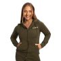 Damska bluza z kapturem Zip Up Limitless Espresso - GymBeam S