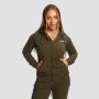 Damska bluza z kapturem Zip Up Limitless Espresso - GymBeam S