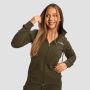 Damska bluza z kapturem Zip Up Limitless Espresso - GymBeam S