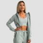 Damska bluza z kapturem Zip Up Limitless Eucalypt - GymBeam M