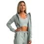 Damska bluza z kapturem Zip Up Limitless Eucalypt - GymBeam M