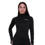 Damska bluza do biegania Pulse 1/2 Zip Black - GymBeam S