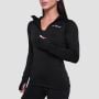Damska bluza do biegania Pulse 1/2 Zip Black - GymBeam S