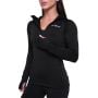 Damska bluza do biegania Pulse 1/2 Zip Black - GymBeam S