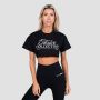 Damska koszulka Thrive Cropped Black - GymBeam L