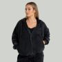 Bluza damska z kapturem Zip Washed Black - STRIX M