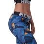 Legginsy damskie Mid Waist Ocean Power Blue  - NEBBIA XS