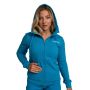 Damska bluza z kapturem Zip Up Limitless Aquamarine - GymBeam M
