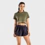 Damska koszulka Crop Top Flux Khaki - SQUATWOLF XS