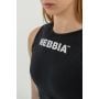 Damski Tank Top Cropped Gym Therapy Black - NEBBIA L