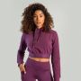 Krótka bluza damska z kapturem Essential Plum - STRIX S