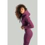 Krótka bluza damska z kapturem Essential Plum - STRIX S