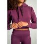 Krótka bluza damska z kapturem Essential Plum - STRIX S