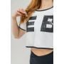 Damski Crop Top Oversized Game On White - NEBBIA S