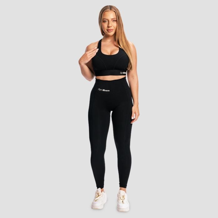 Biustonosz sportowy Combat Black - GymBeam L