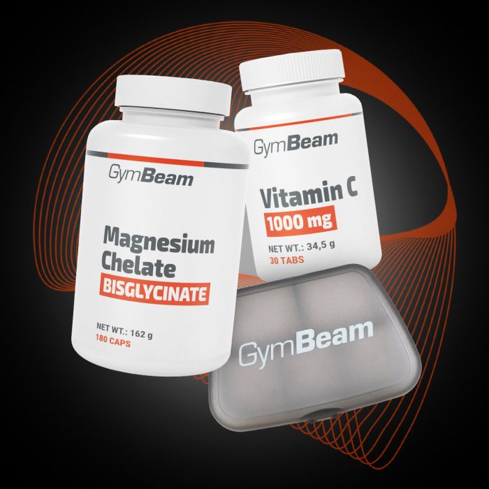 Chelat magnezu (bisglicynian) - GymBeam + PREZENTY 90 kaps