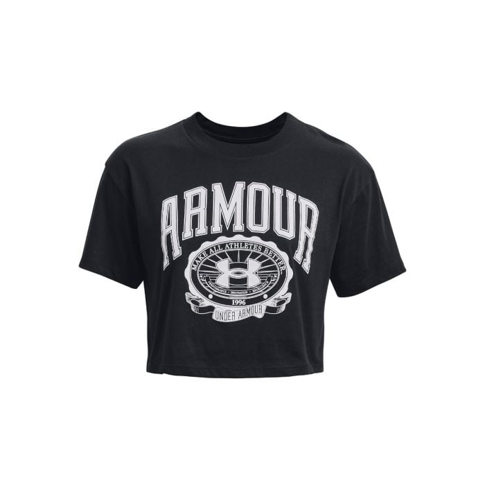T-shirt Collegiate Crest Crop SS Grey - Under Armour
