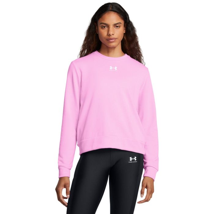 Damska bluza Rival Terry Crew Pink - Under Armour XL