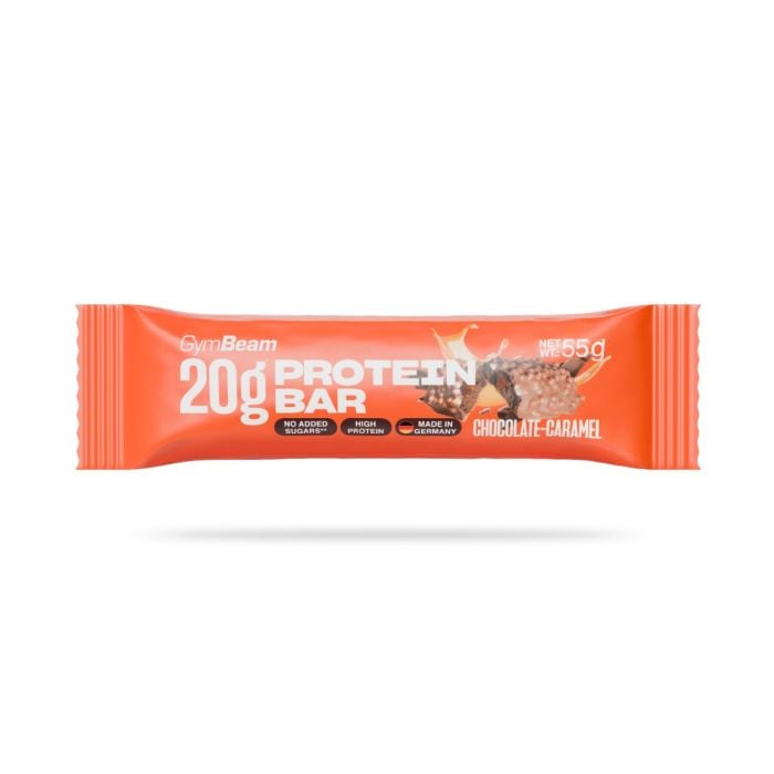 Baton proteinowy 20 g - GymBeam 55 g - czekolada karmel