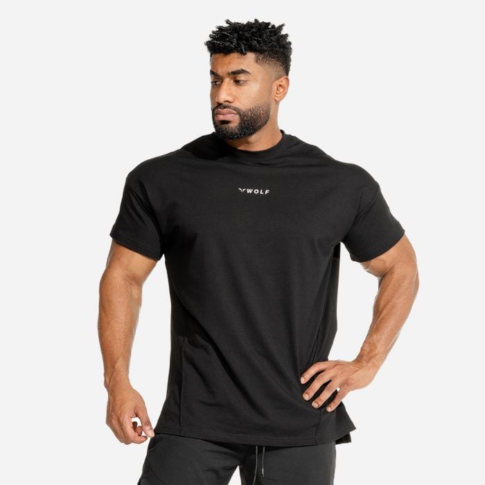 Men's T-shirt Bodybuilding Black - Squat Wolf