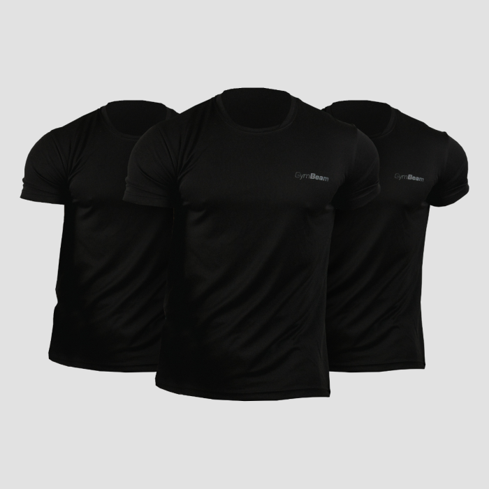 Męski T-Shirt TRN 3Pack Black - GymBeam XXXL - 3pack