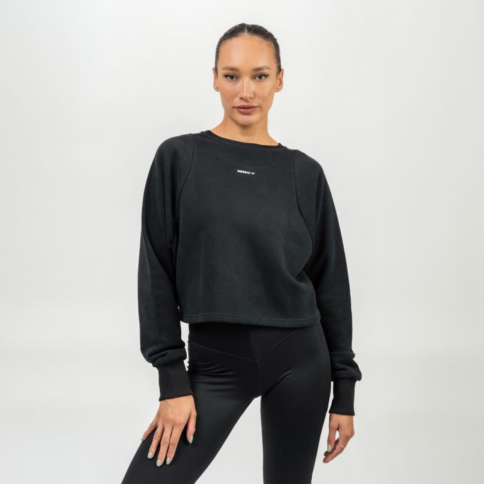Bluza Gym Spirit Cropped Black - NEBBIA L