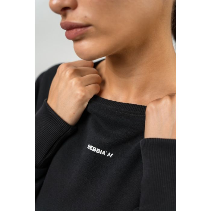 Bluza Gym Spirit Cropped Black - NEBBIA L