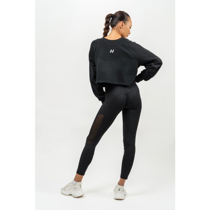 Bluza Gym Spirit Cropped Black - NEBBIA L