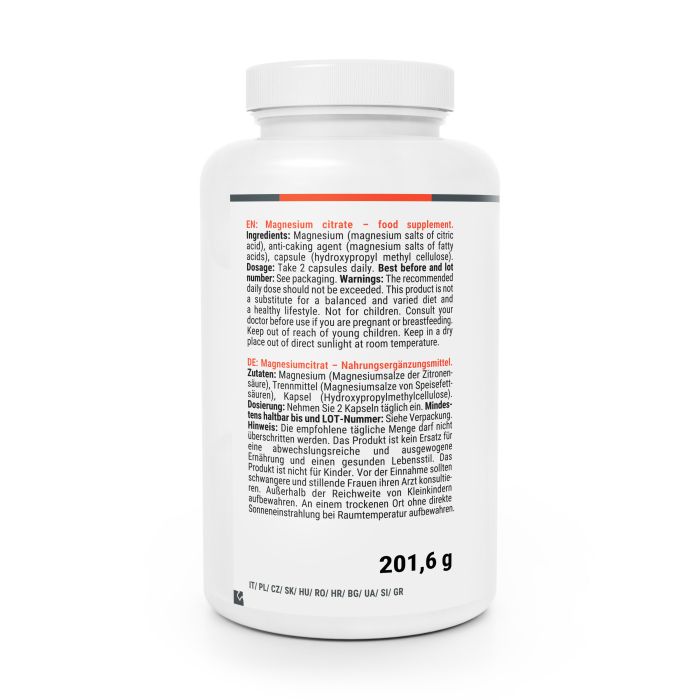 Cytrynian magnezu kaps - GymBeam 120 kaps