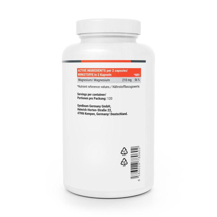 Cytrynian magnezu kaps - GymBeam 120 kaps