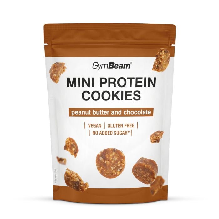Mini ciastka proteinowe - GymBeam 100 g - czekolada z masłem orzechowym