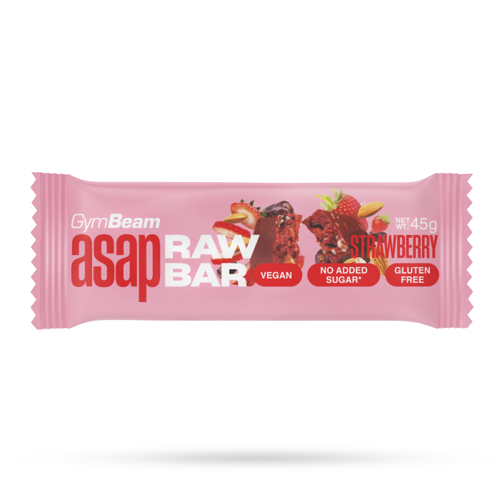 ASAP Raw Bar - GymBeam 45 g - truskawka
