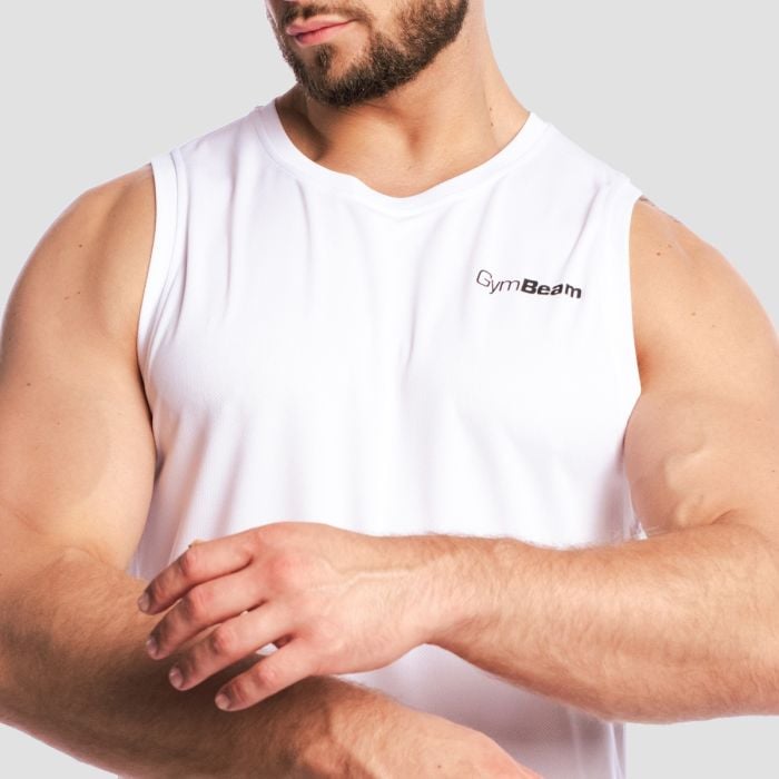Tank top Base Mesh White - GymBeam M