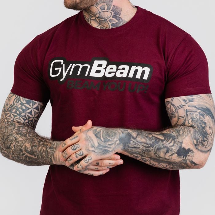 Koszulka Beam Burgundy - GymBeam L