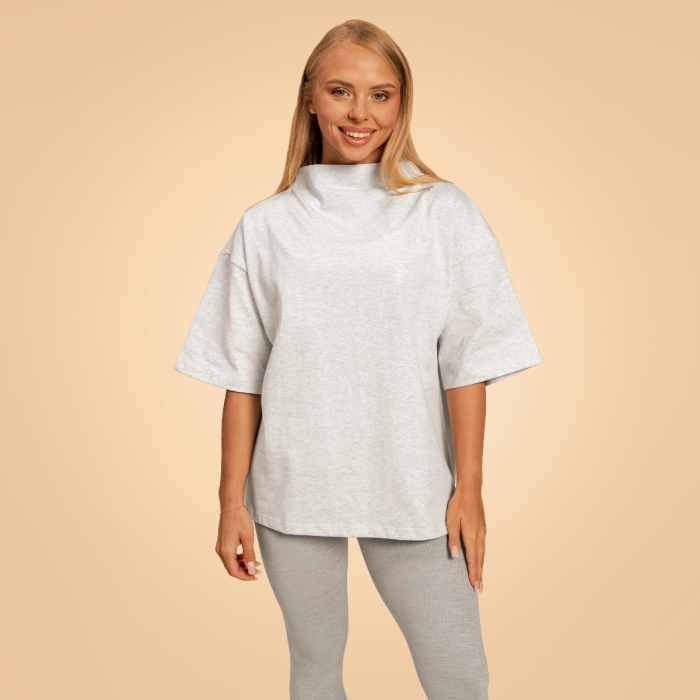 Damski oversizowy top Bliss Grey - BeastPink S