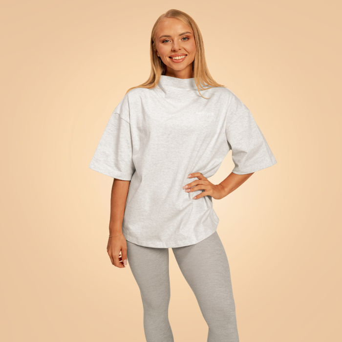 Damski oversizowy top Bliss Grey - BeastPink S