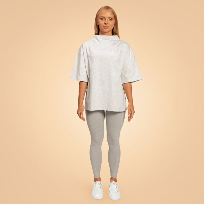 Damski oversizowy top Bliss Grey - BeastPink S