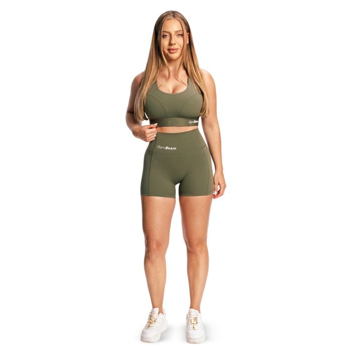 Biustonosz sportowy Combat Olive Grey - GymBeam M