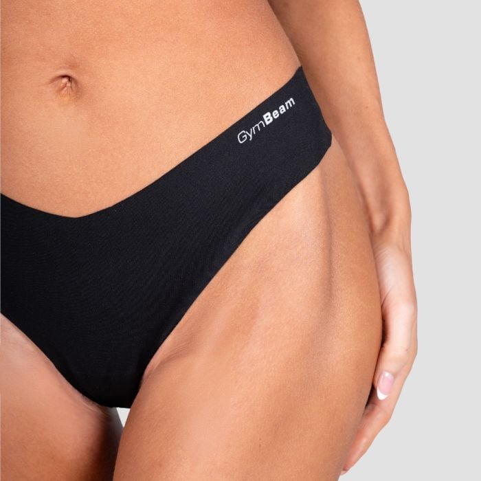 Figi bezszwowe Comfy 3Pak Black - GymBeam S