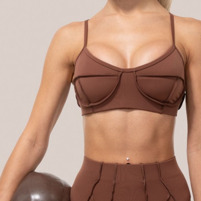 Biustonosz sportowy Cosmo Brown - GymBeam L