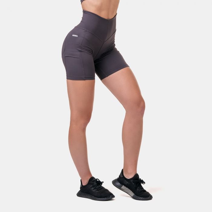 Women‘s Biker Shorts Fit&Smart Marron - NEBBIA