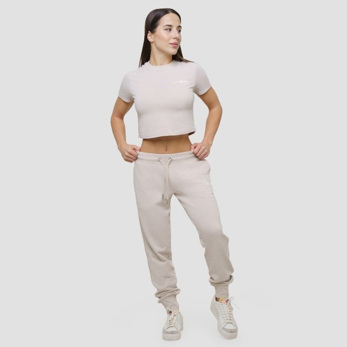 Damska koszulka Agile Cropped Desert - GymBeam L