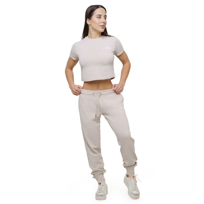 Damska koszulka Agile Cropped Desert - GymBeam L