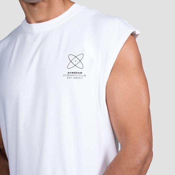 Tank top Discipline White - GymBeam S